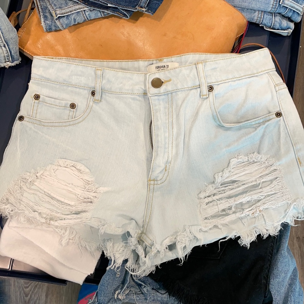 Forever 21 high waisted jean shorts